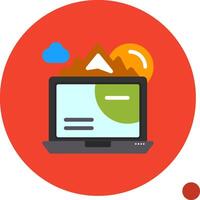 Work from anywhere Flat Shadow Icon vector