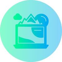 Work from anywhere Gradient Circle Icon vector