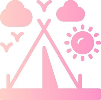 aventuras sólido multi degradado icono vector
