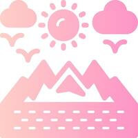 Mountains Solid Multi Gradient Icon vector