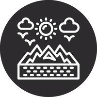 Mountains Inverted Icon vector