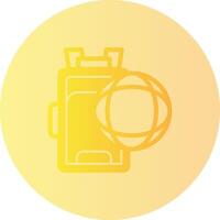 Globe with a backpack Gradient Circle Icon vector