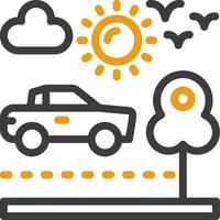 Road trip Line Two Color Icon vector