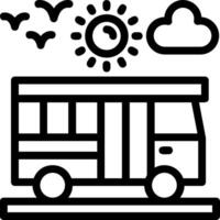 Bus Line Icon vector