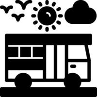 Bus Glyph Icon vector