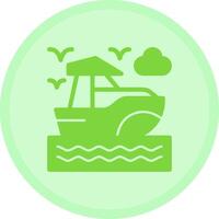 Boat Multicolor Circle Icon vector