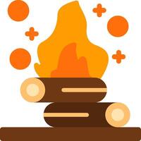 Campfire Flat Icon vector