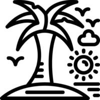 Palm tree Line Icon vector