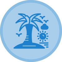 Palm tree Multicolor Circle Icon vector