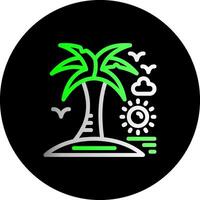 Palm tree Dual Gradient Circle Icon vector