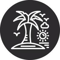 Palm tree Inverted Icon vector