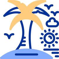 Palm tree Color Filled Icon vector