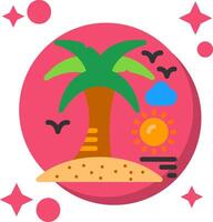 Palm tree Tailed Color Icon vector