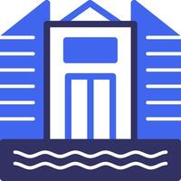 City skyline Solid Two Color Icon vector