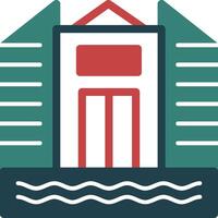 City skyline Line Two Color Icon vector