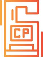 Carpool permit Linear Gradient Icon vector
