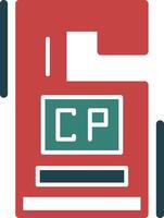 Carpool permit Glyph Two Color Icon vector