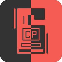 compartir permiso rojo inverso icono vector