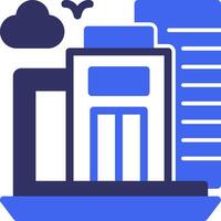 Virtual office Solid Two Color Icon vector