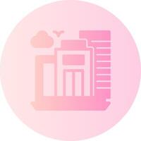 Virtual office Gradient Circle Icon vector