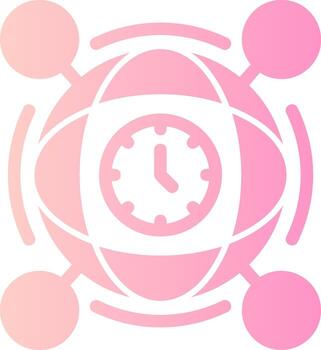 Time zone Solid Multi Gradient Icon vector