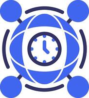 Time zone Solid Two Color Icon vector