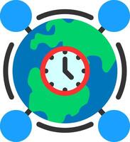 Time zone Flat Icon vector