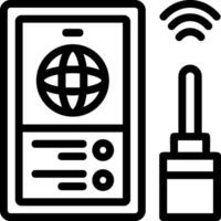 Internet signal Line Icon vector