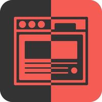 Blog post Red Inverse Icon vector