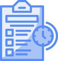 Meeting agenda Line Filled Blue Icon vector