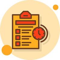 Meeting agenda Filled Shadow Circle Icon vector