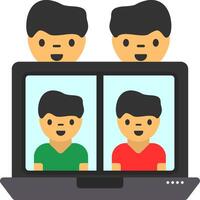 Remote team Flat Icon vector