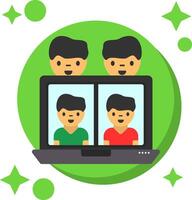 Remote team Tailed Color Icon vector