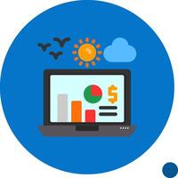 Earnings report Flat Shadow Icon vector