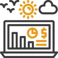 Earnings report Line Two Color Icon vector