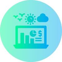 Earnings report Gradient Circle Icon vector
