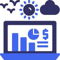 Earnings report Solid Two Color Icon vector