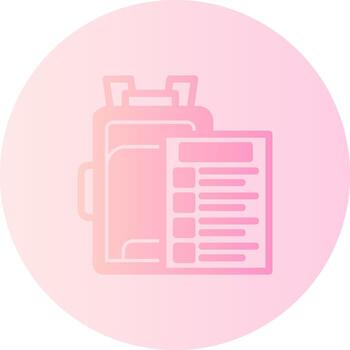 Packing list Gradient Circle Icon vector