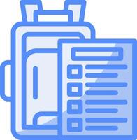 Packing list Line Filled Blue Icon vector