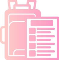Packing list Solid Multi Gradient Icon vector