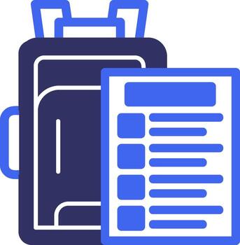 Packing list Solid Two Color Icon vector