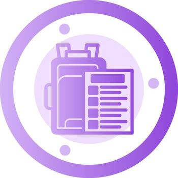 Packing list Glyph Gradient Icon vector