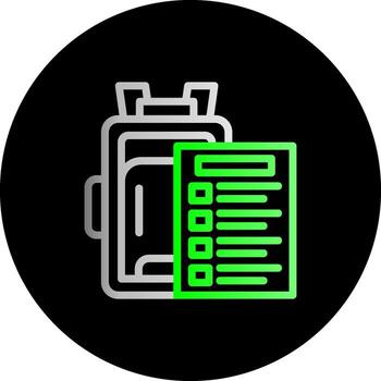 Packing list Dual Gradient Circle Icon vector