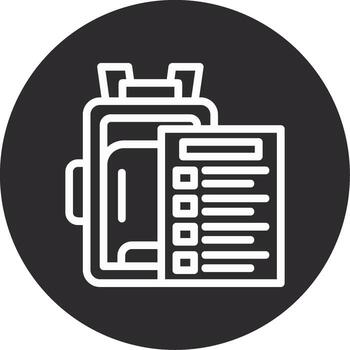 Packing list Inverted Icon vector