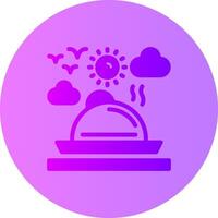 Local cuisine Gradient Circle Icon vector