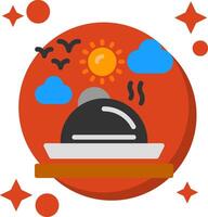 Local cuisine Tailed Color Icon vector