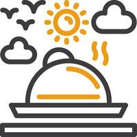 Local cuisine Line Two Color Icon vector