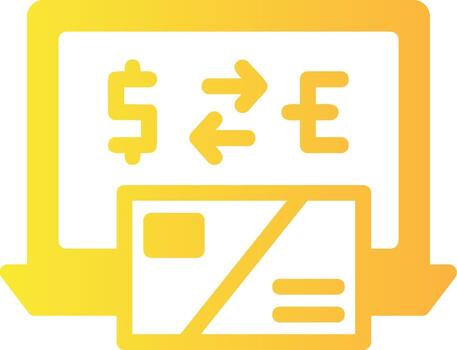 Currency exchange Solid Multi Gradient Icon vector