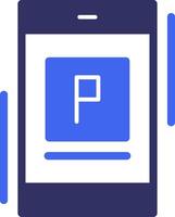 Parking app Line Solid Two Color IconSolid Two Color Icon vector