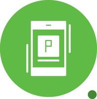 Parking app Line Glyph Shadow IconGlyph Shadow Icon vector